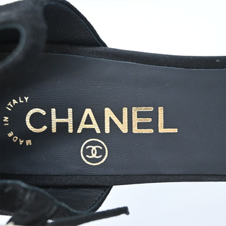 CHANEL | Black Suede CC High-Heels