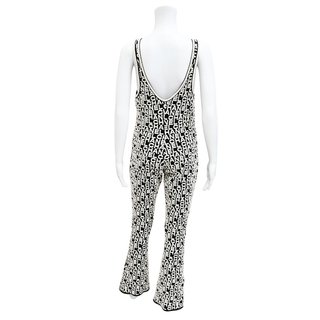 CHANEL | Logo Jacquard Plunge Neck Jumpsuit