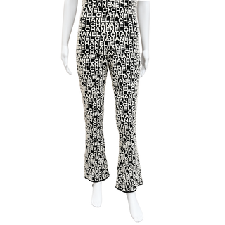 CHANEL | Logo Jacquard Plunge Neck Jumpsuit