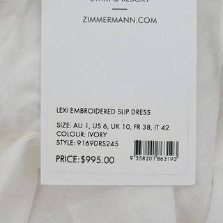 ZIMMERMANN | Lexi Embroidered Slip Dress