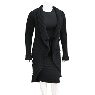 VALENTINO | Black Wool-Blend Knit Cardigan