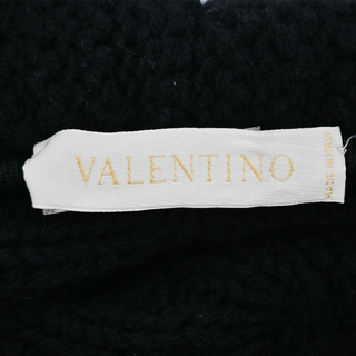 VALENTINO | Black Wool-Blend Knit Cardigan