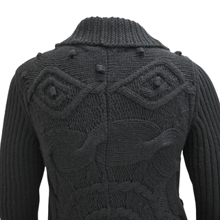 VALENTINO | Black Wool-Blend Knit Cardigan