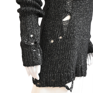 R13 | Black Distressed Knit Sweater