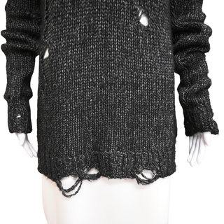 R13 | Black Distressed Knit Sweater