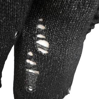R13 | Black Distressed Knit Sweater