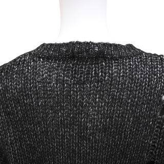 R13 | Black Distressed Knit Sweater