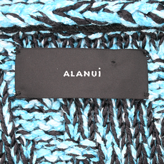 ALANUI | Blue & Black Fringed Knit Cardigan