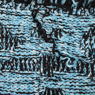 ALANUI | Blue & Black Fringed Knit Cardigan
