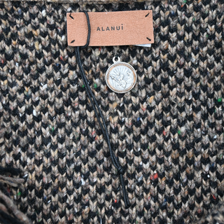 ALANUI | Brown Animal Knit Wool-Blend Cardigan