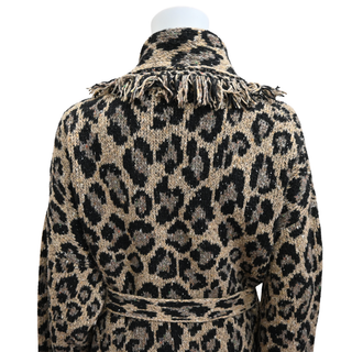 ALANUI | Brown Animal Knit Wool-Blend Cardigan