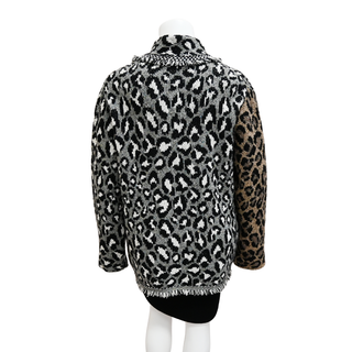 ALANUI | Colorblock Animal Knit Wool-Blend Cardigan
