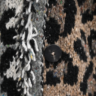 ALANUI | Colorblock Animal Knit Wool-Blend Cardigan