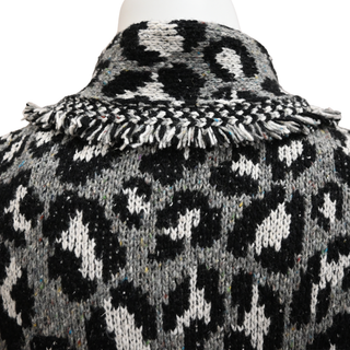 ALANUI | Colorblock Animal Knit Wool-Blend Cardigan