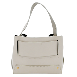 YUZEFI | Off-White Leather Dinky Bag