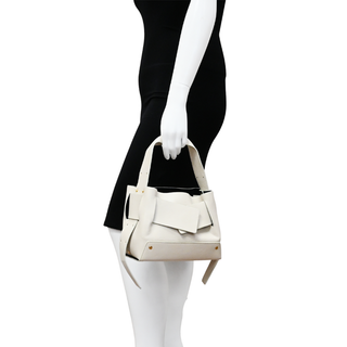 YUZEFI | Off-White Leather Dinky Bag