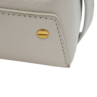 YUZEFI | Off-White Leather Dinky Bag