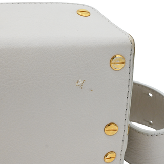 YUZEFI | Off-White Leather Dinky Bag
