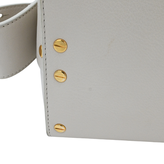 YUZEFI | Off-White Leather Dinky Bag