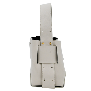 YUZEFI | Off-White Leather Dinky Bag
