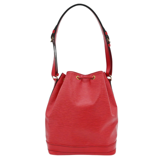 LOUIS VUITTON | Red Noe Epi Leather Bucket Bag