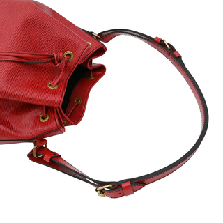 LOUIS VUITTON | Red Noe Epi Leather Bucket Bag