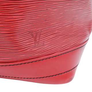 LOUIS VUITTON | Red Noe Epi Leather Bucket Bag
