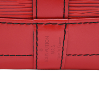 LOUIS VUITTON | Red Noe Epi Leather Bucket Bag