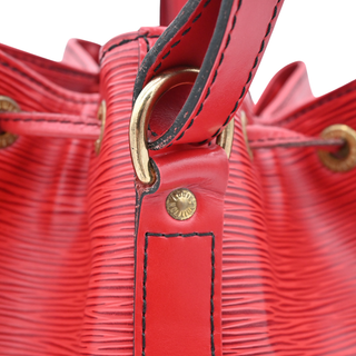 LOUIS VUITTON | Red Noe Epi Leather Bucket Bag