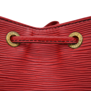 LOUIS VUITTON | Red Noe Epi Leather Bucket Bag