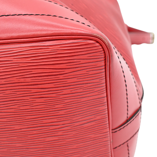 LOUIS VUITTON | Red Noe Epi Leather Bucket Bag