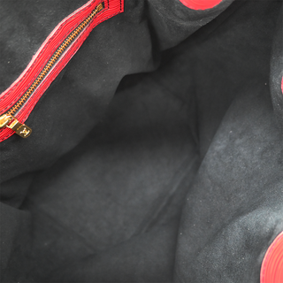LOUIS VUITTON | Red Noe Epi Leather Bucket Bag