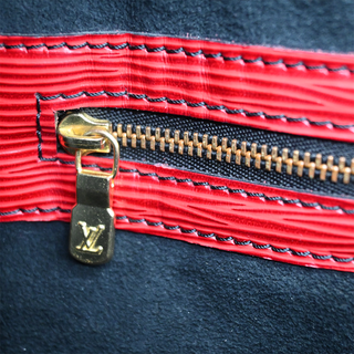 LOUIS VUITTON | Red Noe Epi Leather Bucket Bag