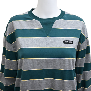 MIU MIU | Striped Jersey Sweatshirt