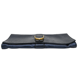 GUCCI | Blue Python Soft Stirrup Clutch