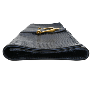GUCCI | Blue Python Soft Stirrup Clutch