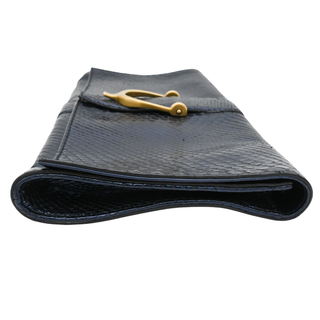 GUCCI | Blue Python Soft Stirrup Clutch