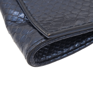 GUCCI | Blue Python Soft Stirrup Clutch