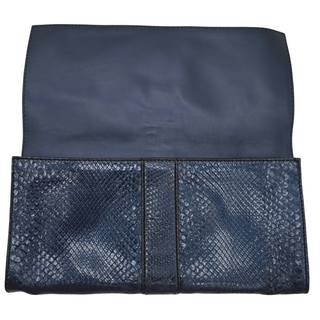 GUCCI | Blue Python Soft Stirrup Clutch