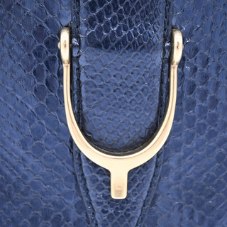 GUCCI | Blue Python Soft Stirrup Clutch