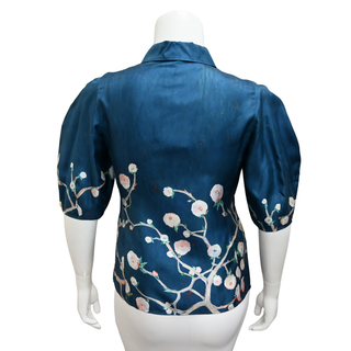 GABRIELA HEARST | Sansi Blue Floral Silk Top