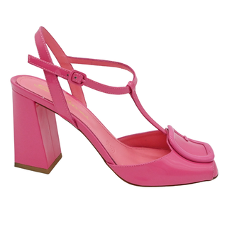 SANTONI | Pink Patent Walnut Heels
