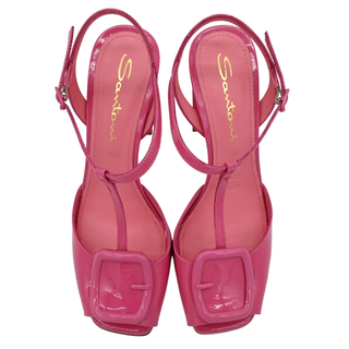 SANTONI | Pink Patent Walnut Heels