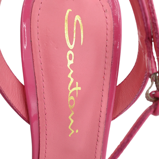 SANTONI | Pink Patent Walnut Heels
