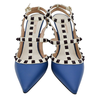 VALENTINO GARAVANI | Colorblock Rockstud Cage Pumps