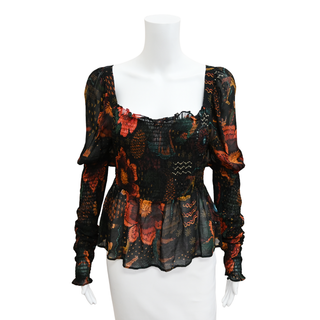 FARM RIO | River Creatures Chiffon Blouse