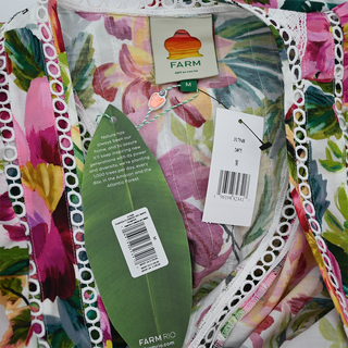 FARM RIO | Painted Flowers Off-White Romper