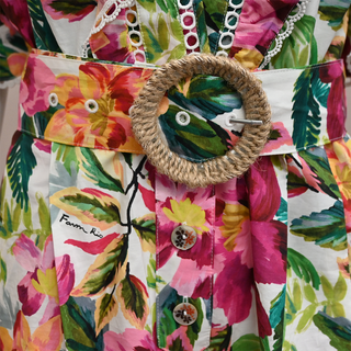 FARM RIO | Painted Flowers Off-White Romper