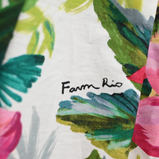 FARM RIO | Painted Flowers Off-White Romper