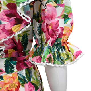 FARM RIO | Painted Flowers Off-White Romper